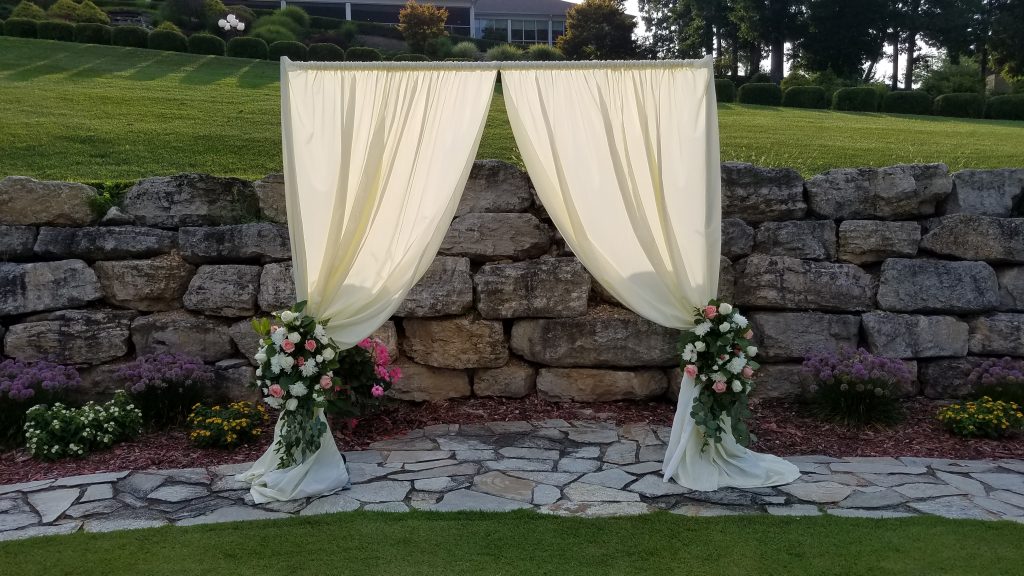 Wedding Arbor drapes